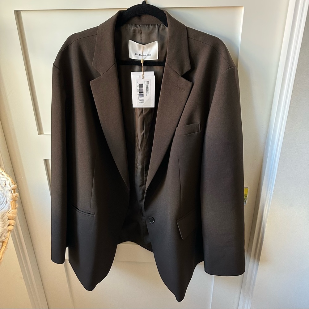 The Frankie Shop oversized Bea blazer in espresso brown size S